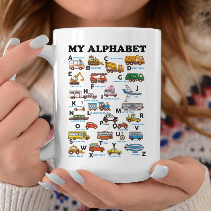 Alphabet Construction Vehicles Abc Learning Teaching Coffee Mug Funny Gifts