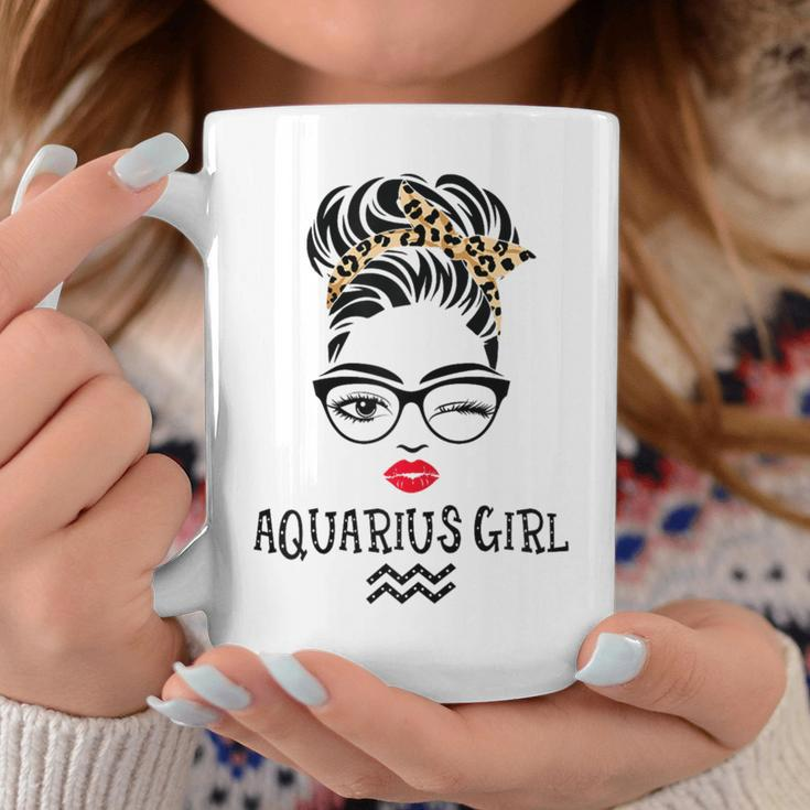 Aquarius Girl Wink Eye Woman Face Wink Eyes Lady Birthday Coffee Mug Unique Gifts