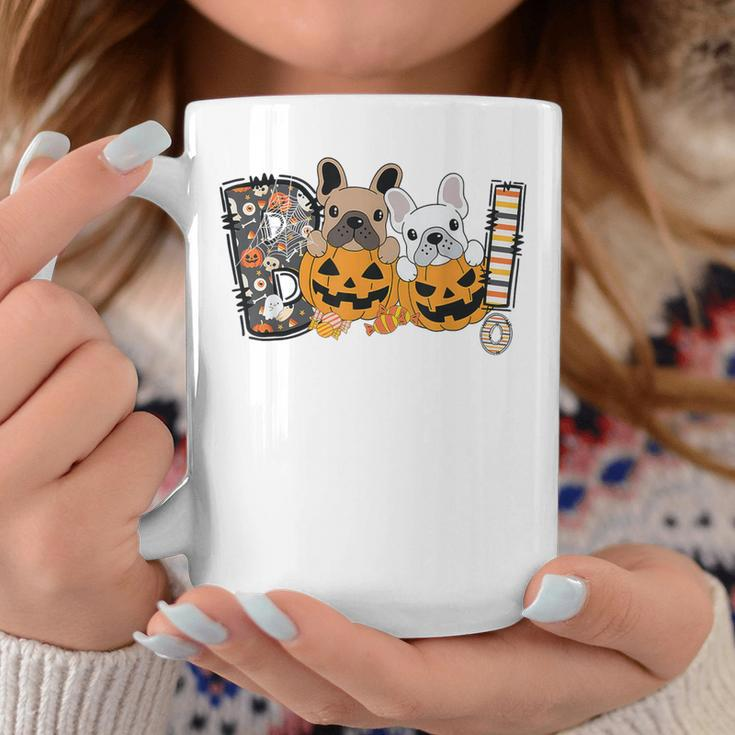 Boo French Bulldog Pumpkin Candy Dog Puppy Halloween Costume Coffee Mug Unique Gifts