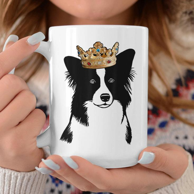 Border Collie Dog Wearing Crown Coffee Mug Unique Gifts