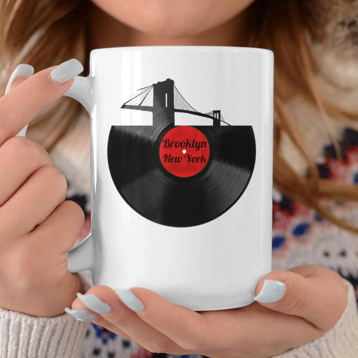 Brooklyn Bridge New York Vinyl Record Retro Hipster Coffee Mug Unique Gifts