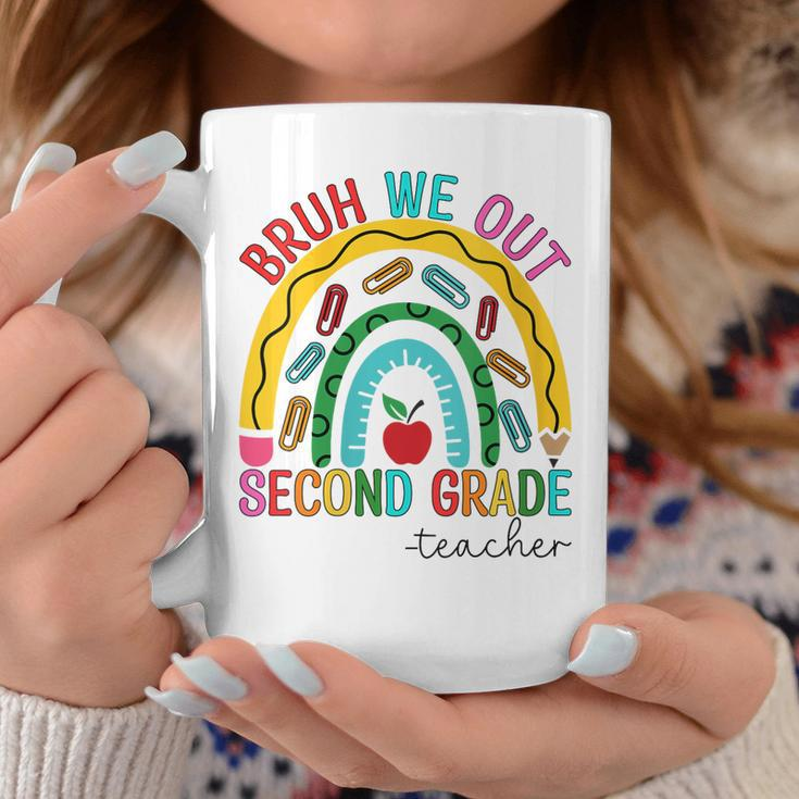 Bruh We Out Teachers 2Nd Grade Rainbow End Of School Year Coffee Mug Unique Gifts