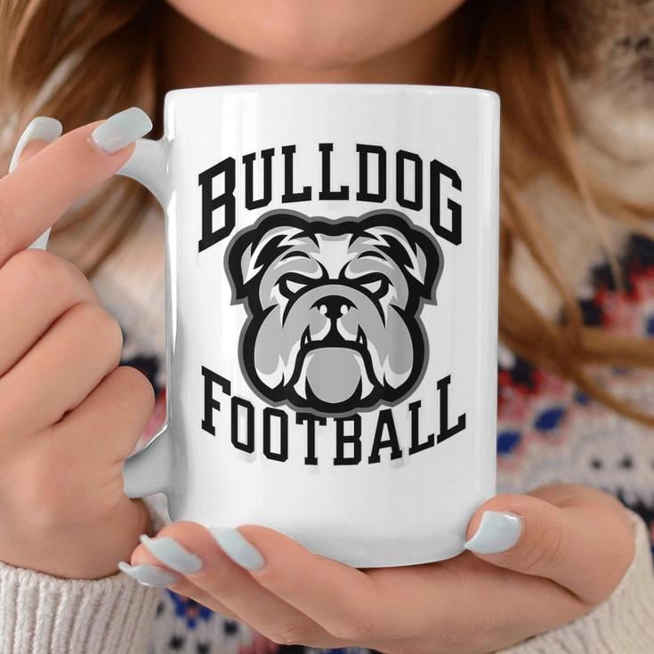 Bulldogs Football Game Day Print Mom Dad Black Coffee Mug Funny Gifts