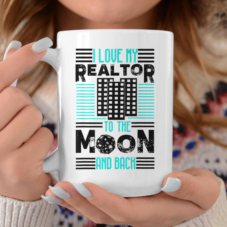 Cute Glam I Love My Realtor To The Moon And Back Gift Coffee Mug Unique Gifts