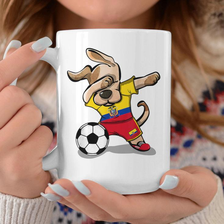 Dabbing Dog Ecuador Soccer Fans Jersey Ecuadorian Football Coffee Mug Unique Gifts