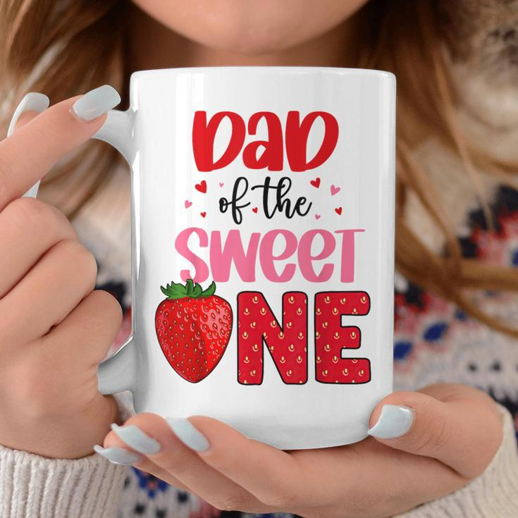 Dad Of The Sweet One Strawberry Birthday Family Party Coffee Mug Unique Gifts