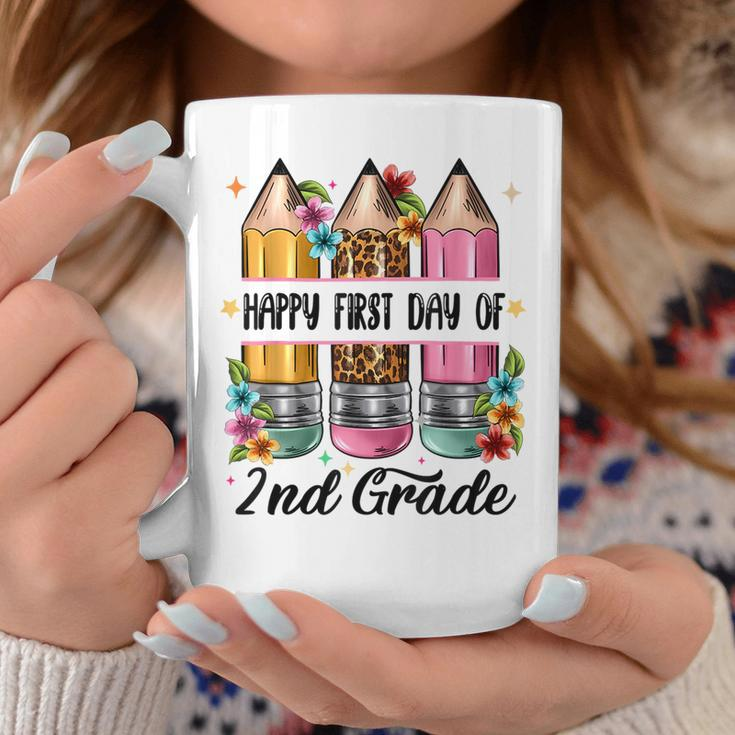 First Day Of 2Nd Grade Teacher Leopard Pencil Back To School Coffee Mug Unique Gifts