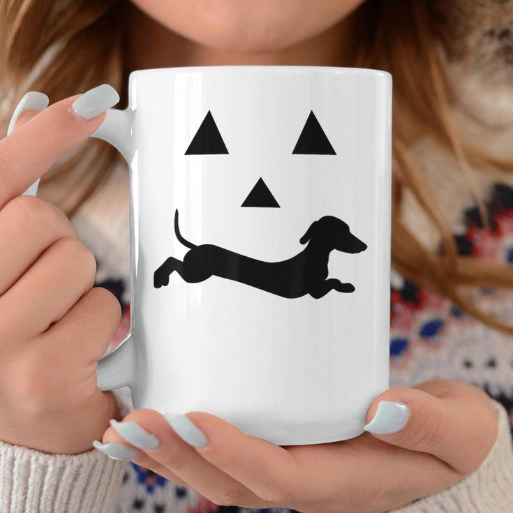 Dachshund Jack O Lantern Pumpkin Face For Halloween Coffee Mug Unique Gifts