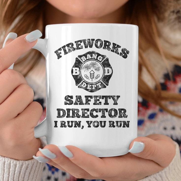 Funny Fireworks Safety Director Firefighter America Red Pyro Coffee Mug Unique Gifts