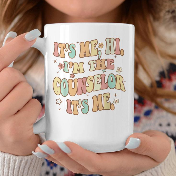 Funny School Counselor Its Me Hi Im The Counselor Groovy Coffee Mug Funny Gifts