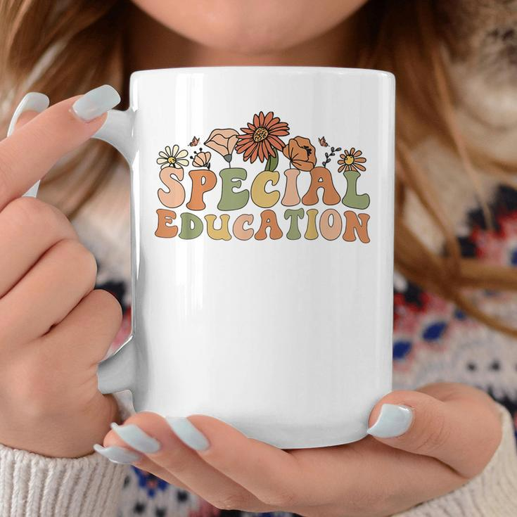 Groovy Wildflower Special Education Teacher Back To School Coffee Mug Funny Gifts