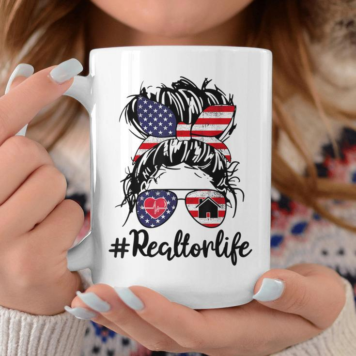Happy July 4Th Day Real Estate Messy Buns Usa Flag Coffee Mug Unique Gifts