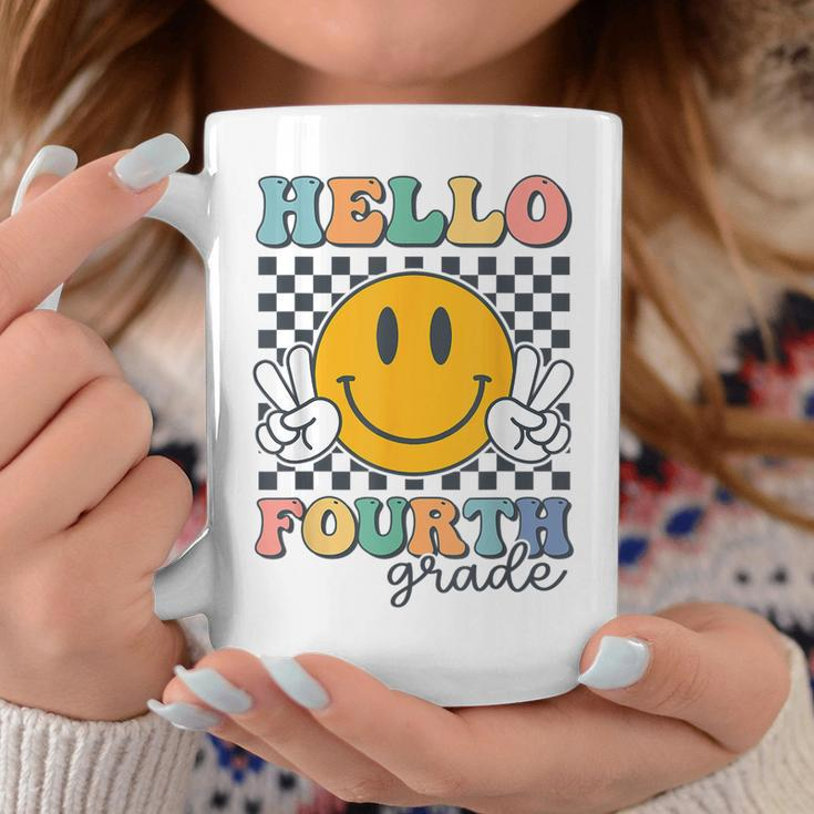 Hello Fourth Grade Retro Smile Team 4Th Grade Back To School Coffee Mug Funny Gifts