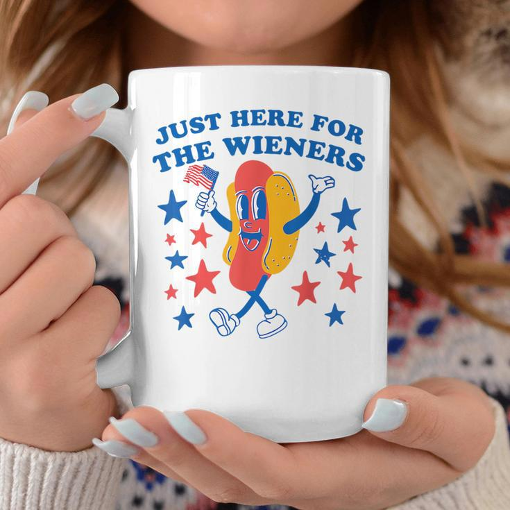 Im Just Here For The Wieners Funny 4Th Of July Hotdog Gift For Mens Coffee Mug Unique Gifts
