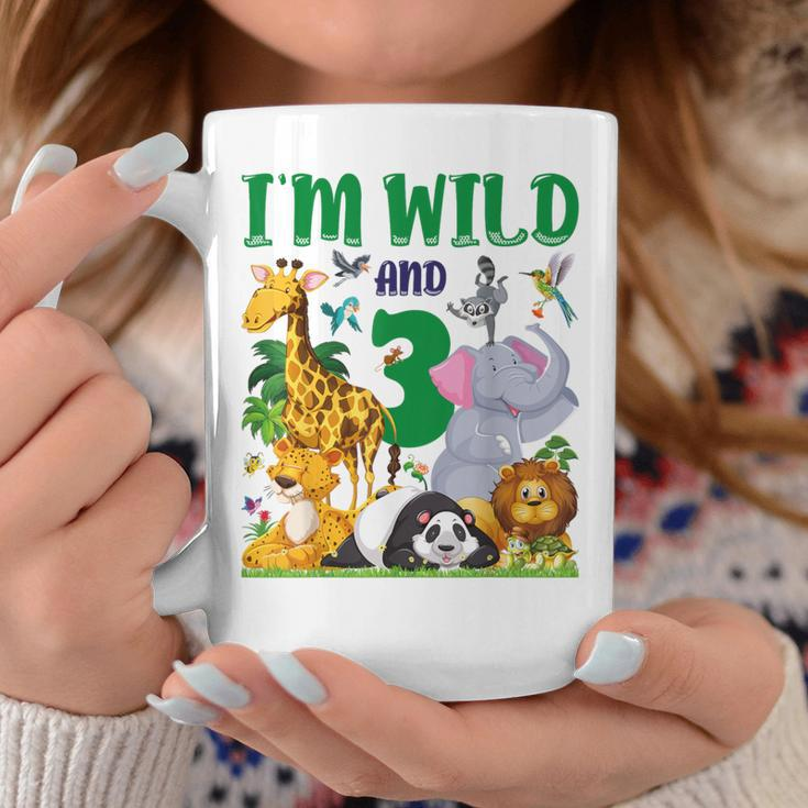 I'm Wild And 3 Safari Zoo Animal Wild And Three Birthday Coffee Mug Unique Gifts