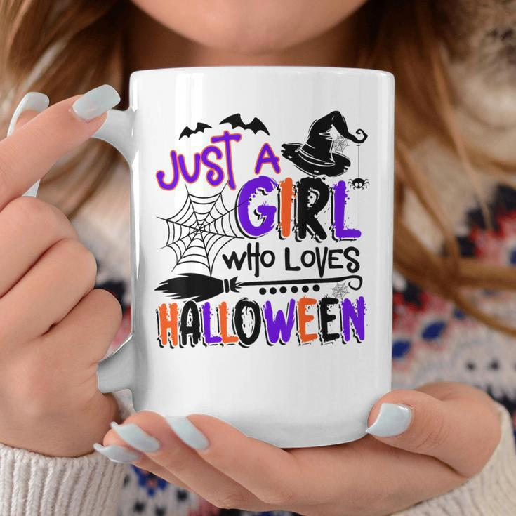 Just A Girl Who Loves Halloween Halloween Costume Coffee Mug Unique Gifts