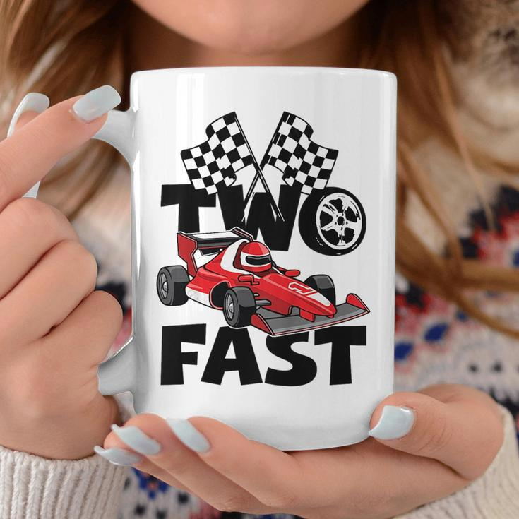 Kids Two Fast 2 Curious Racing 2Nd Birthday Race Car Pit Crew Coffee Mug Funny Gifts