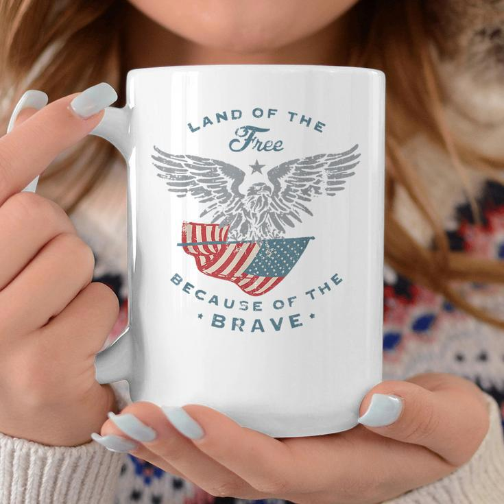 Land Of The Free America Eagle 4Th Of July Gifts Men Women Coffee Mug Unique Gifts