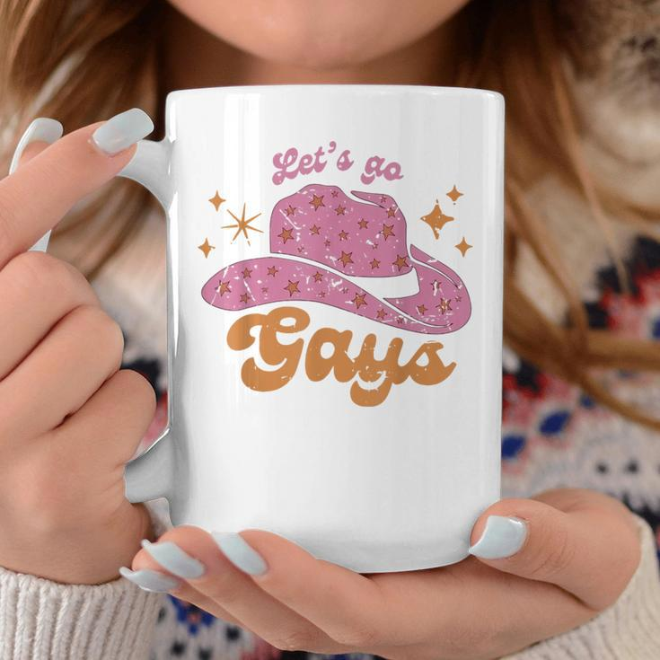 Lets Go Gays Lgbt Pride Cowboy Hat Retro Gay Rights Ally Coffee Mug Unique Gifts