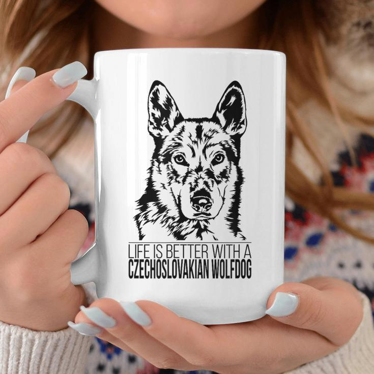Life Is Better Czechoslovakian Wolfdog Dog Mom Dog Coffee Mug Unique Gifts