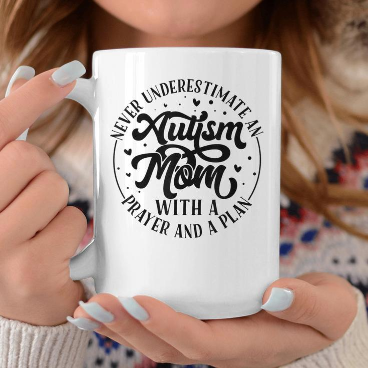 Never Underestimate An Autism Mom With A Prayer And A Plan Gifts For Mom Funny Gifts Coffee Mug Unique Gifts