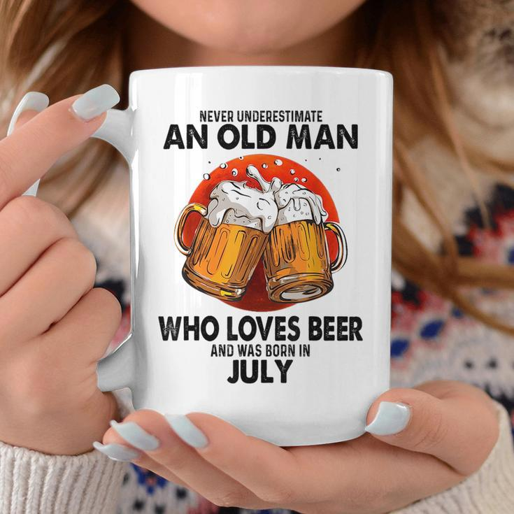 Never Underestimate An Old Man Who Loves Beer Born In July Coffee Mug Funny Gifts