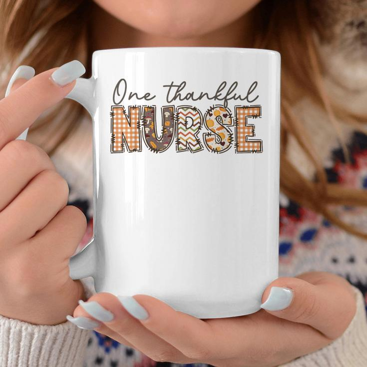One Thankful Nurse Thanksgiving Fall Autumn Nurse Coffee Mug Personalized Gifts