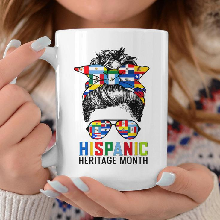 Hispanic Heritage Month Flags Messy Bun Hispanic Coffee Mug Unique Gifts