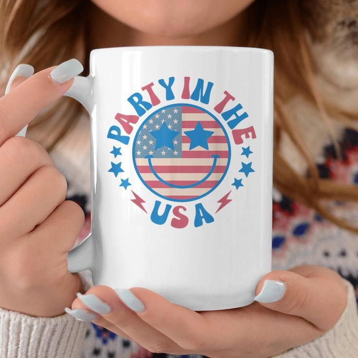 Party In The Usa 4Th Of July Preppy Smile Coffee Mug Funny Gifts