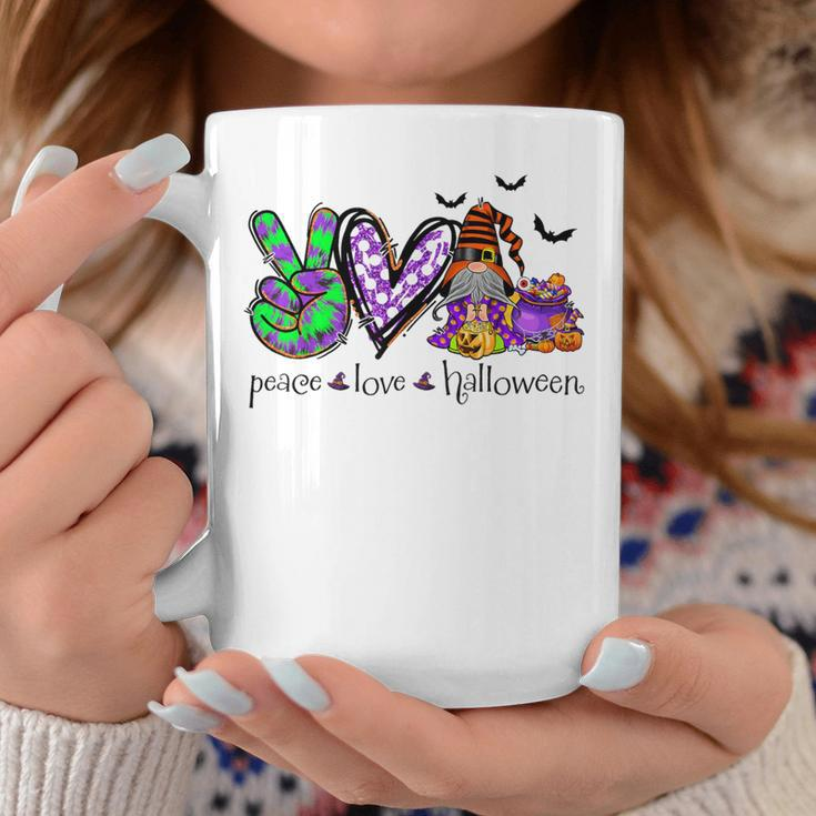 Peace Love Halloween Costume Tie Dye Gnome Coffee Mug Unique Gifts