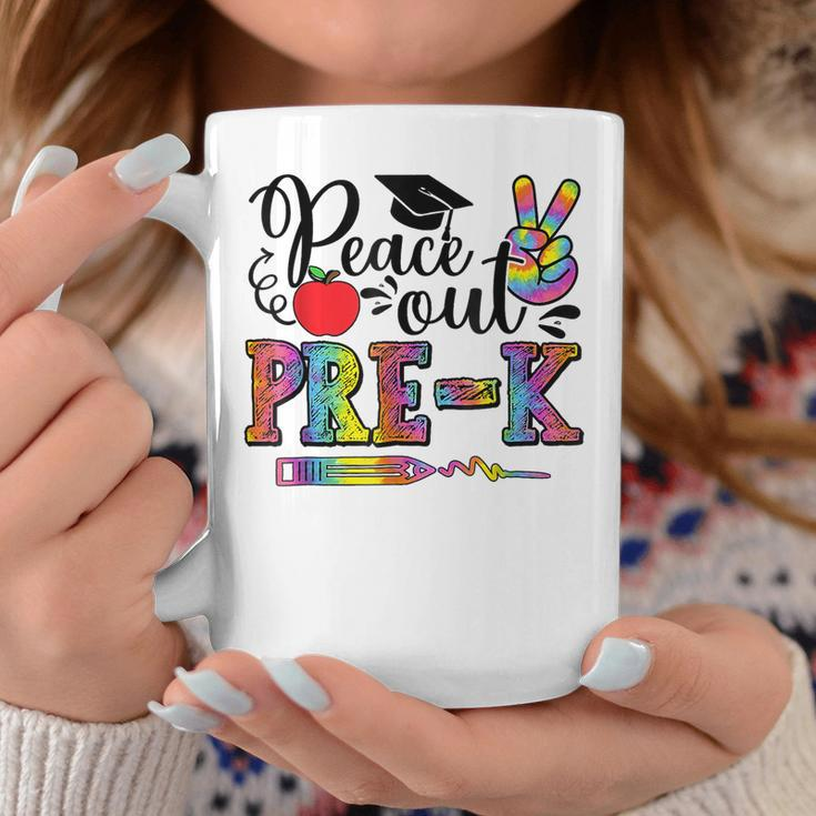 Peace Out Pre K Tie Dye Graduation Class Of 2023 Hand Sign Coffee Mug Unique Gifts
