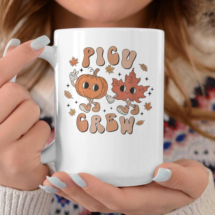 Picu Crew Pumpkin Thanksgiving Fall Pediatric Icu Nurse Coffee Mug Unique Gifts
