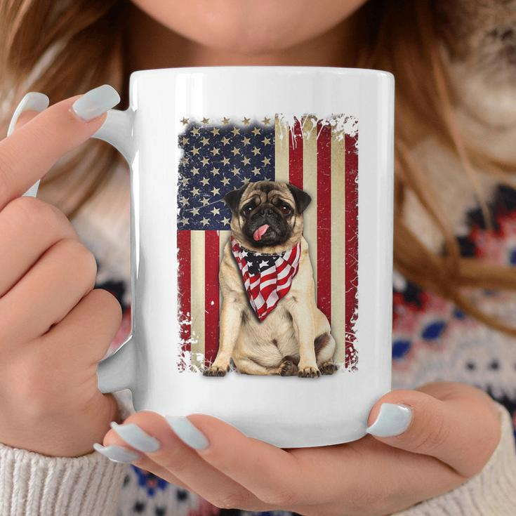 Pug American Flag 4Th Of July Independence Coffee Mug Unique Gifts