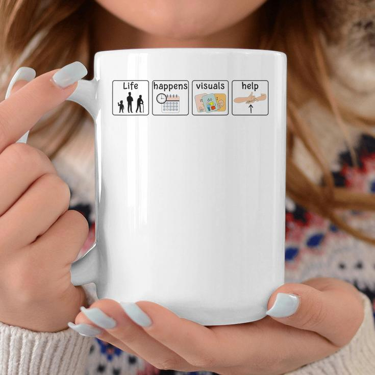 Rbt Special Education Teacher Sped Life Happens Visuals Help Coffee Mug Unique Gifts