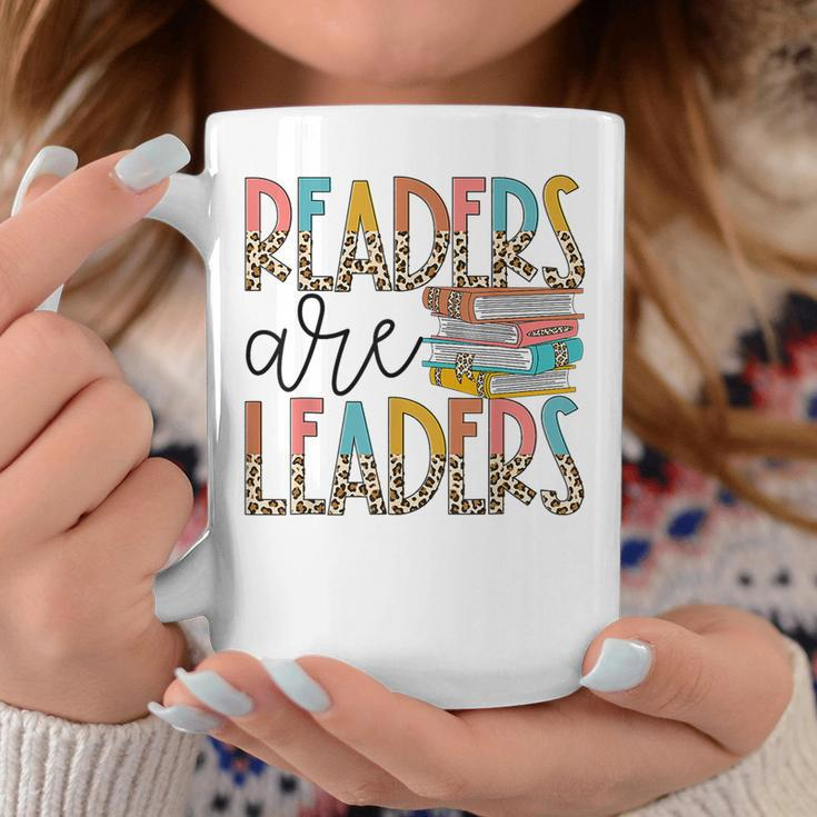 Readers Are Leaders Boho Leopard Book Lover Back To School Coffee Mug Funny Gifts