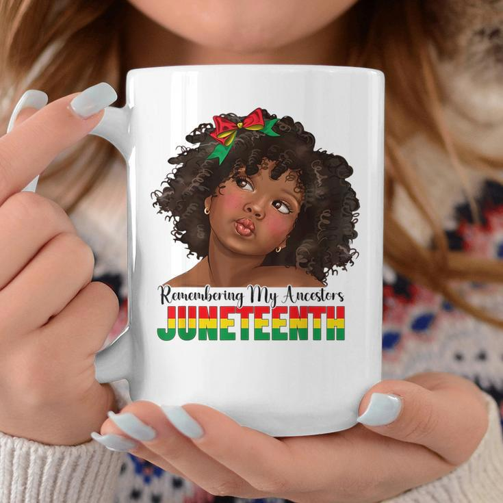 Remembering My Ancestors Junenth Girl Afro Black Kids Coffee Mug Unique Gifts