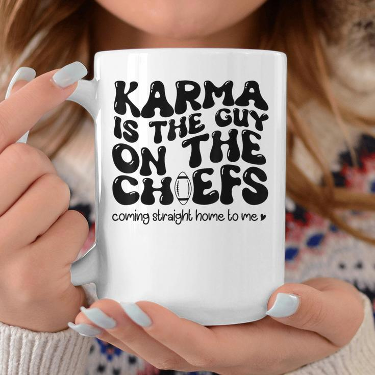 Retro Groovy Karma Is The Guy On The Chief Coffee Mug Unique Gifts