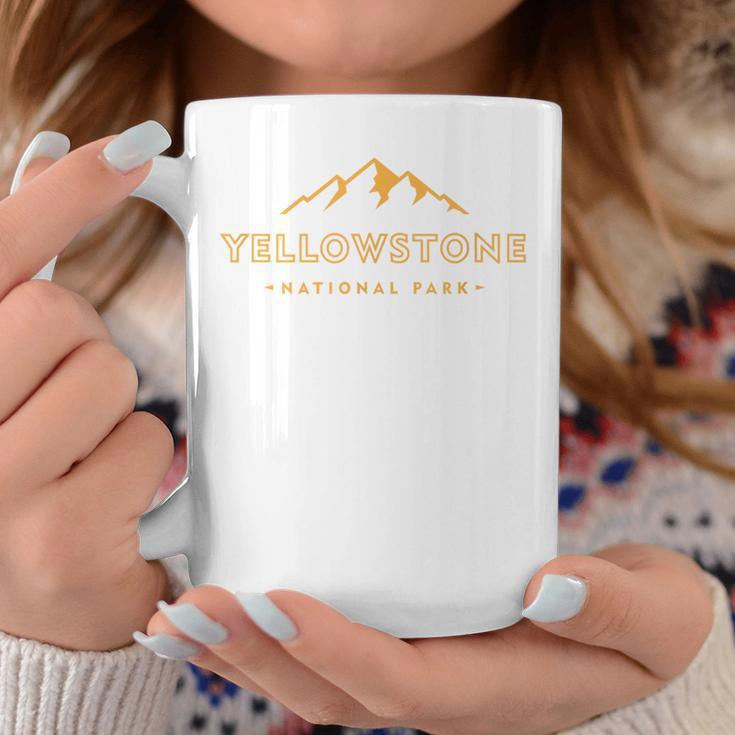 Retro Mountain Yellowstone National Park Hiking Souvenir Coffee Mug Personalized Gifts