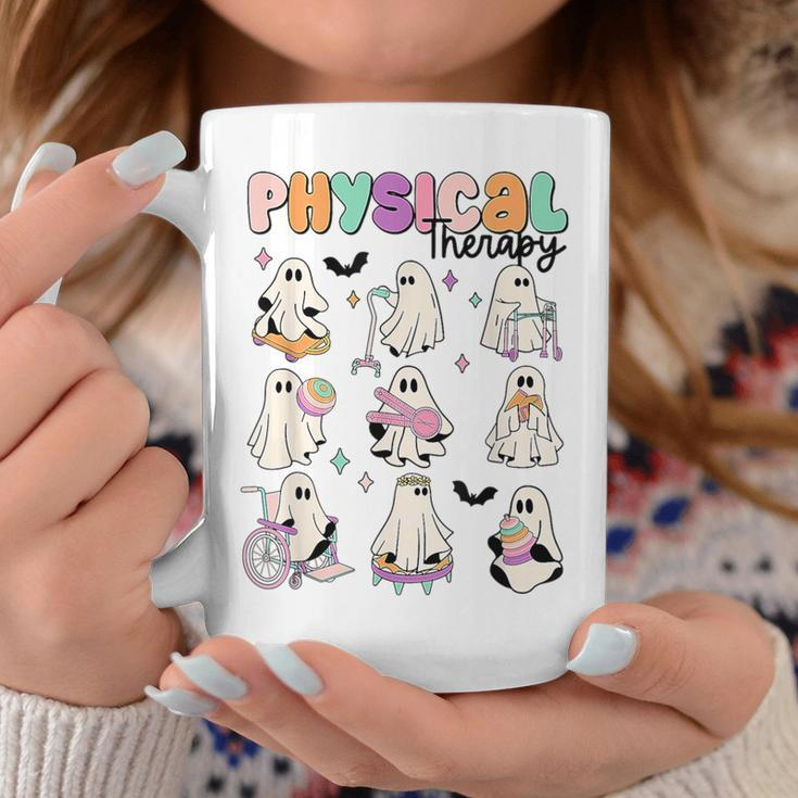 Retro Physical Therapy Halloween Ghosts Spooky Pt Coffee Mug Funny Gifts
