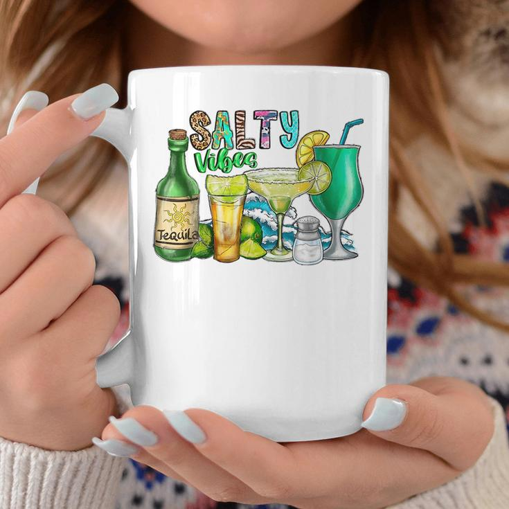 Salty Summer Vibes Drink Tequila Margarita Vacation Wave Coffee Mug Unique Gifts