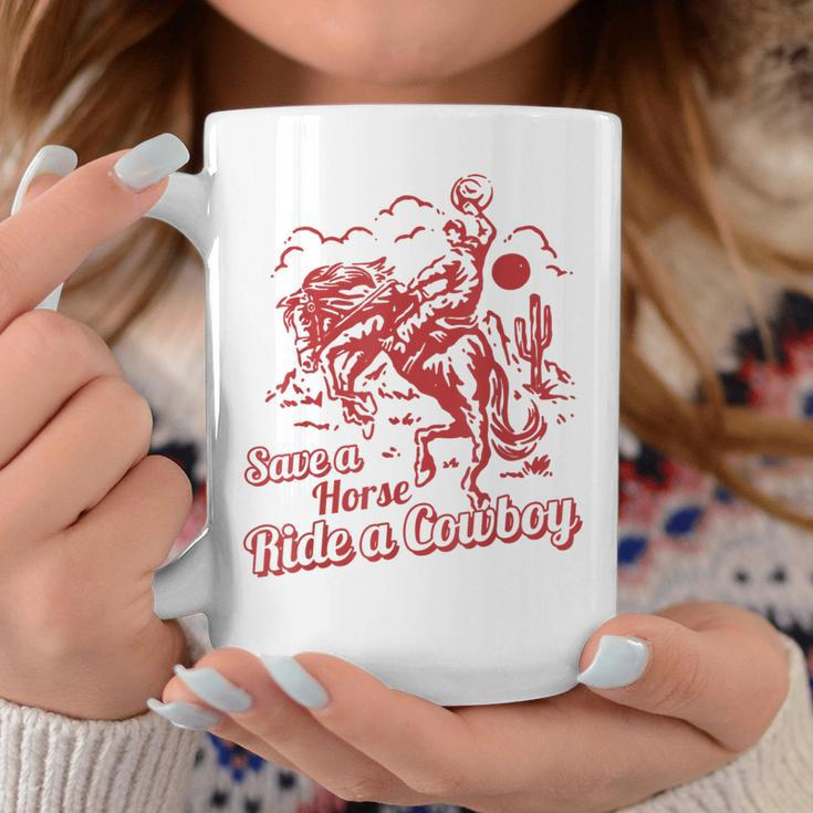 Save A Horse Ride A Cowboy Western Country Coffee Mug Unique Gifts