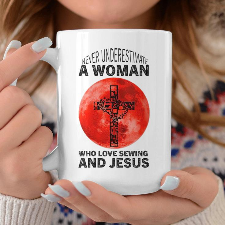 Sewing And Jesus Funny Sewing Quote Women Quilting Lover Coffee Mug Unique Gifts