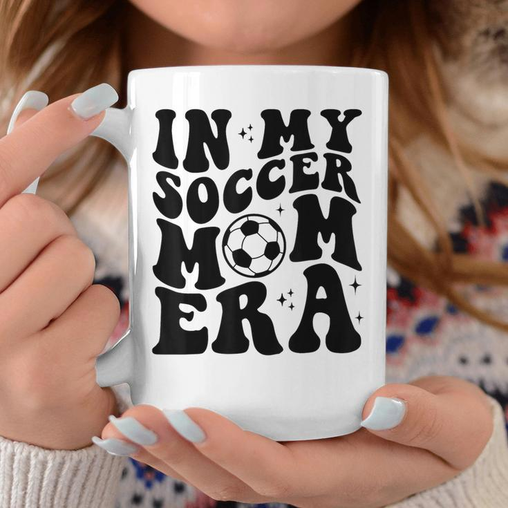 In My Soccer Mom Era Groovy Retro Soccer Mom Life Coffee Mug Unique Gifts