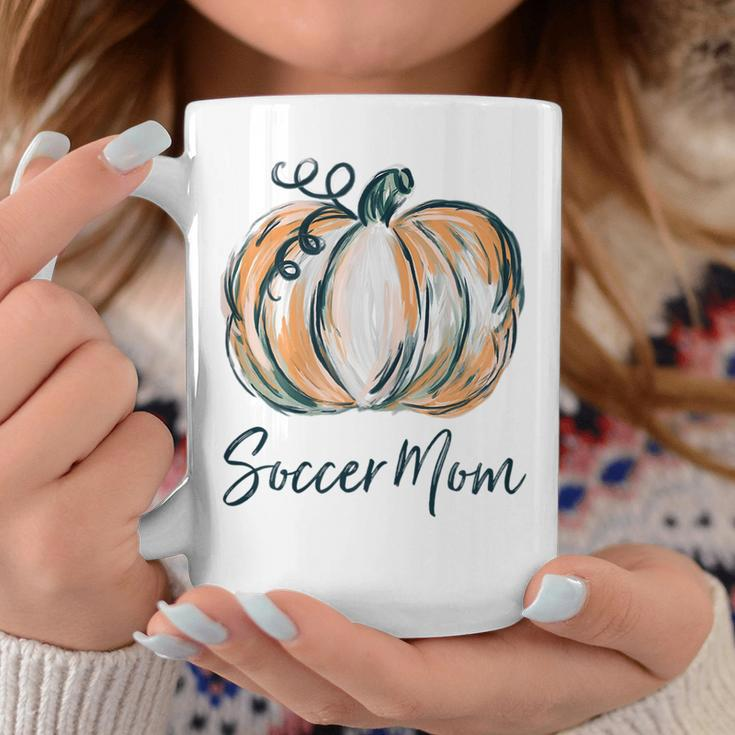 Soccer Mom Watercolor Pumpkin Fall Thanksgiving Halloween Coffee Mug Unique Gifts
