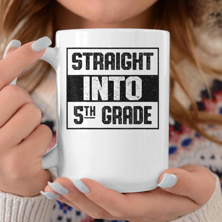 Straight Into 5Th Grade Back To School Student Boys Girls Coffee Mug Funny Gifts