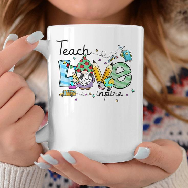 Teach Love Inspire Funny Gnome Back To School Prek Teachers Coffee Mug Funny Gifts