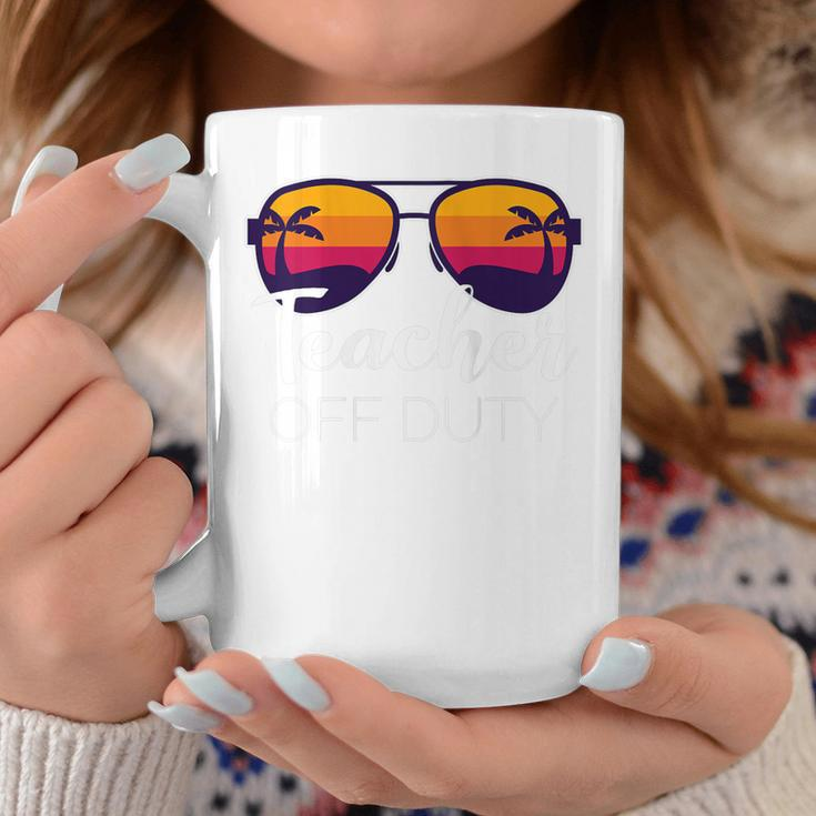 Teacher Off Duty Last Day Of School Palm Tree Sunglasses Coffee Mug Unique Gifts