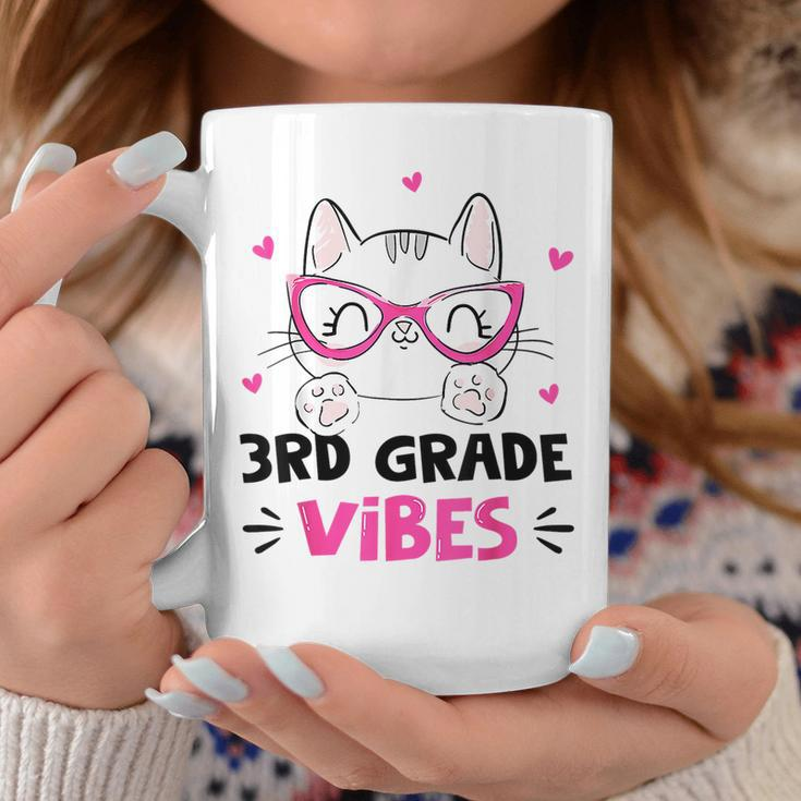 Third 3Rd Grade Vibes Back To School Cute Cat Cute For Girls Coffee Mug Unique Gifts