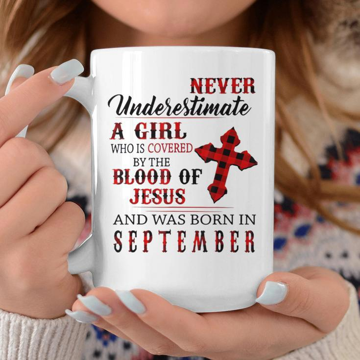 Never Underestimate A Girl Was Borns On September Jesuses Coffee Mug Funny Gifts
