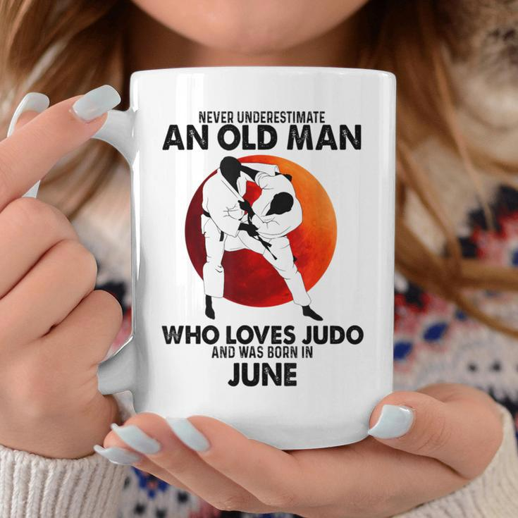 Never Underestimate An Old June Man Who Loves Judo Coffee Mug Funny Gifts